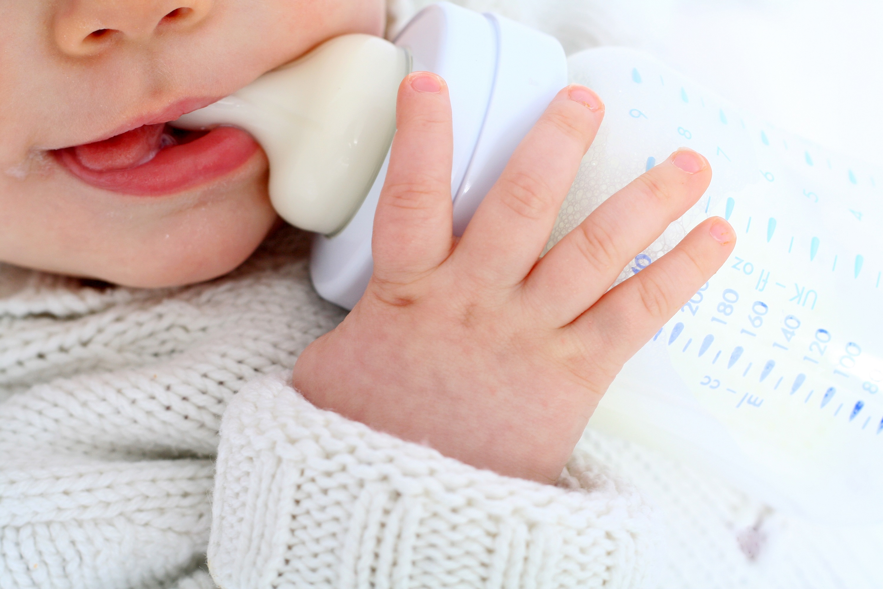 baby drinking bottle