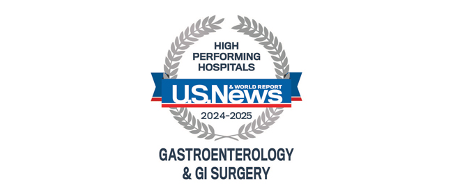 High performing hospitals for gastroenterology and GI surgery - USNWR